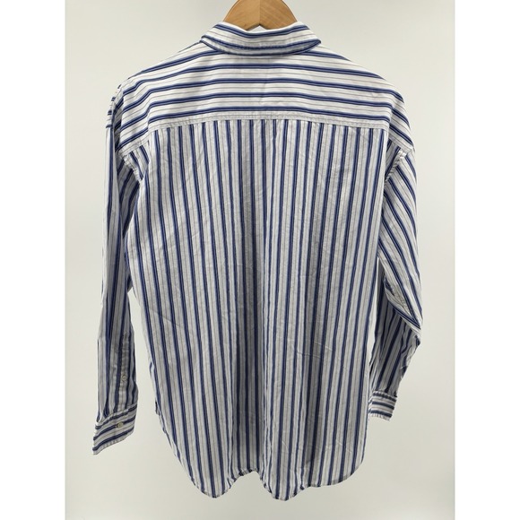 Lauren Ralph Lauren Striped Logo Cotton Broadcloth Shirt Women's Sz XL Old Money - Picture 6 of 14